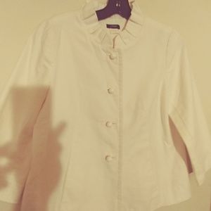 White jean jacket J Crew